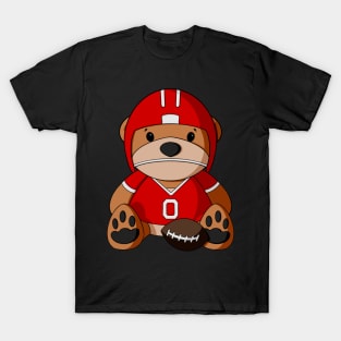 Football Player Teddy Bear T-Shirt